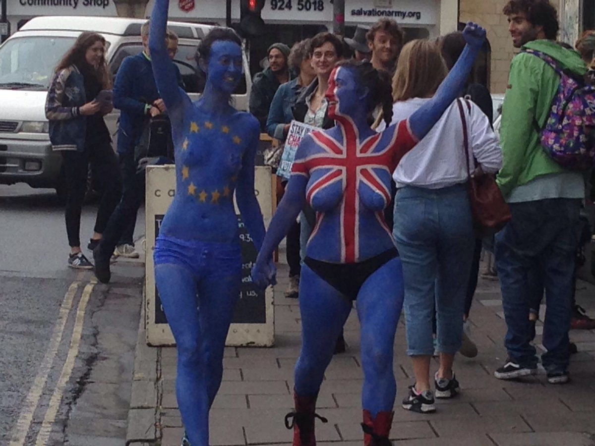 Bristol Live on Twitter: "What some video of the naked #Brexit protest here https://t.co ...