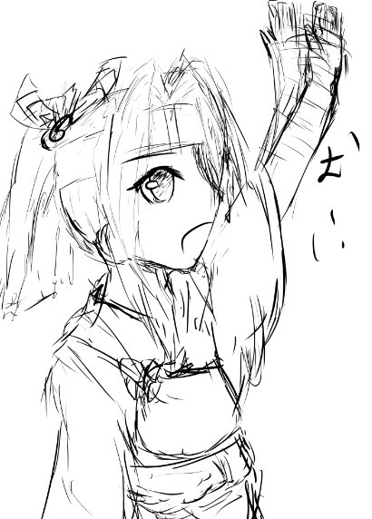 #艦これ版深夜の真剣お絵描き60分一本勝負
#艦これ版真剣お絵描き60分一本勝負_20160619
横顔練習ずほ