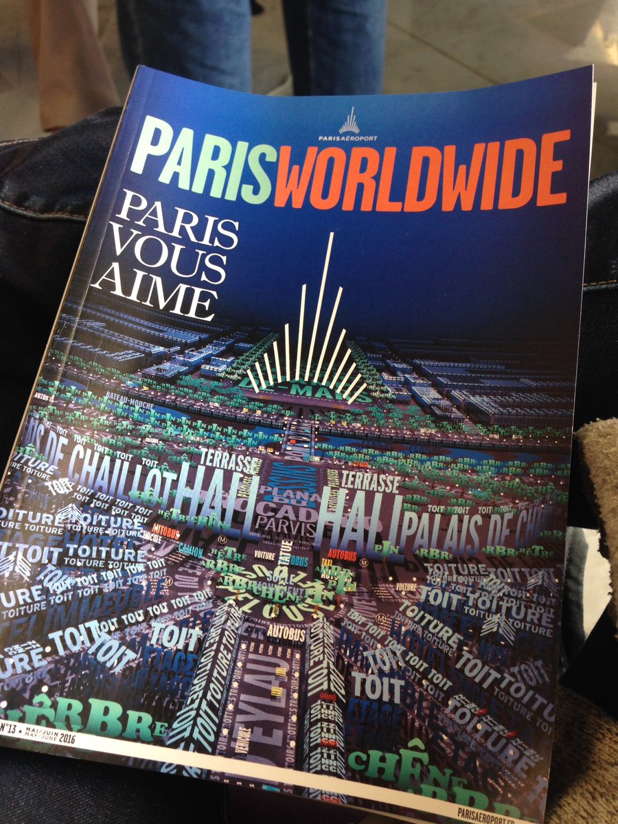 bagengo's tweet photo. Reading #parisworldwide while waiting our flight! #parisvousaime @ParisAeroport https://t.co/RWZCYxQoNY