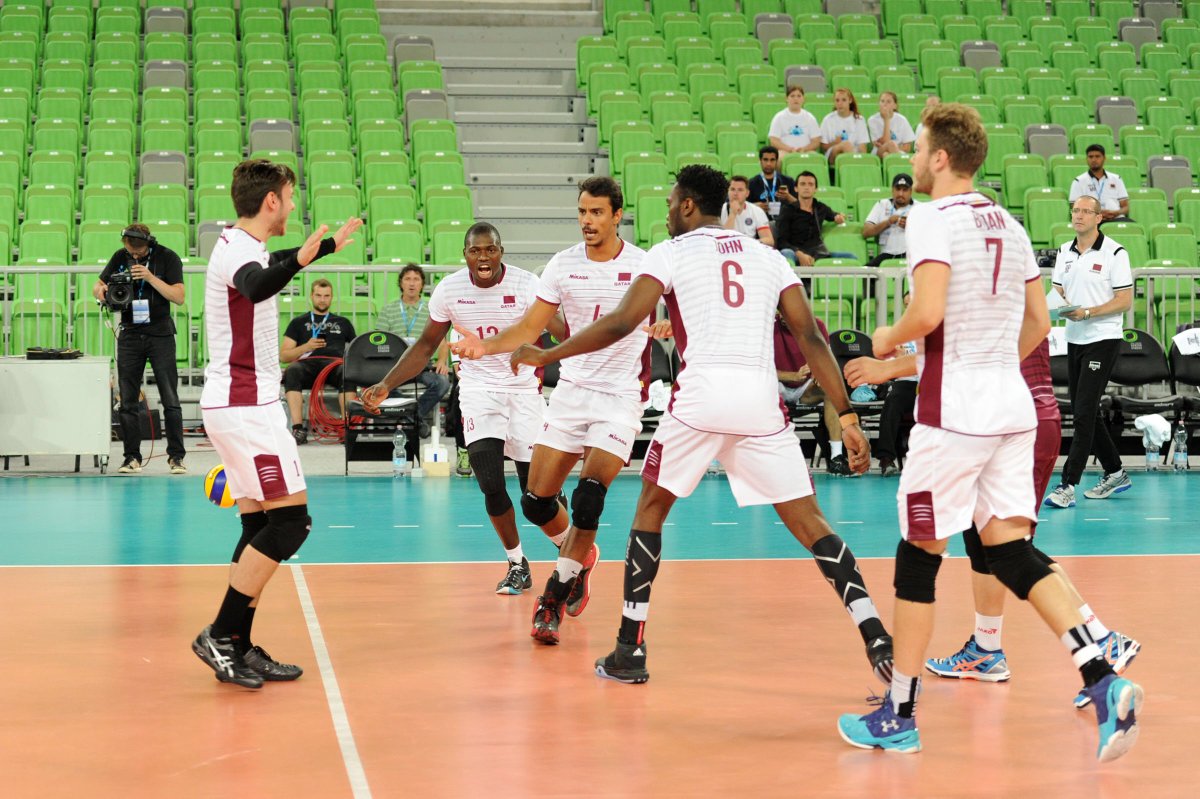 QatarVolleyball's tweet photo. #FIVBworldleague - Pool A3 (Group 3) - Match Result:
#Qatar 3 X #Tunisia 1 (25/22, 25/20, 23/25 &amp; 25/20)
#Volleyball https://t.co/gkgRXs667j