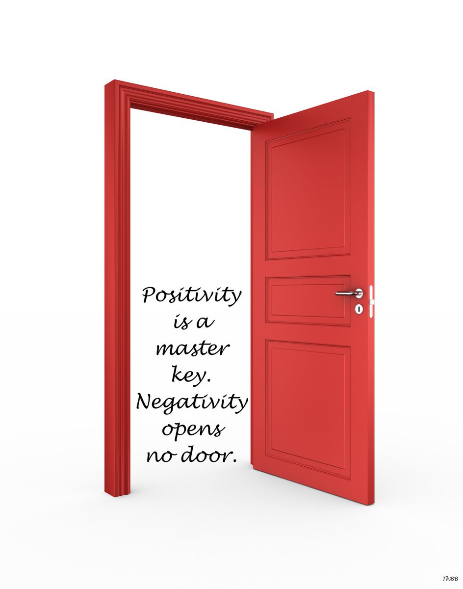 thomasbbisig's tweet photo. #Positivity is a master key - #Negativity opens no door. #Passepartout #ThinkBIGSundayWithMarsha https://t.co/lbY5smG7Wp