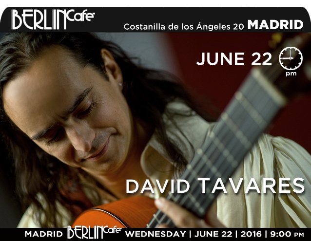 jazzsharing's tweet photo. →@CafeBerlinMad #Madrid
#DavidTavares
https://t.co/qacivYsStK
June22 |9pm
https://t.co/FhEC40Jm7h
@CLUB_CafeBerlin https://t.co/g0FKNpLiXj