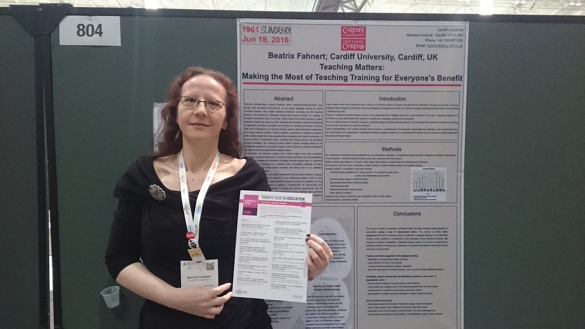 FEMSmicro's tweet photo. #ASMMicrobe2016 #FEMSLE supporting professional development. Here: teaching skills of academics. Poster 804. https://t.co/2qU3sbYgSu