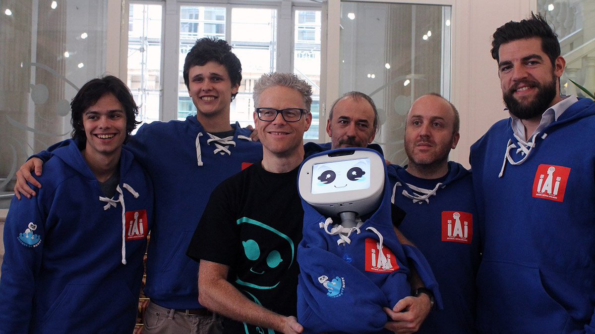 adoptbuddy's tweet photo. The @FriendsOf_Buddy team #IAI enjoy the end of this awesome #hackathon
#HackYourBuddy https://t.co/oXWapyxfyO