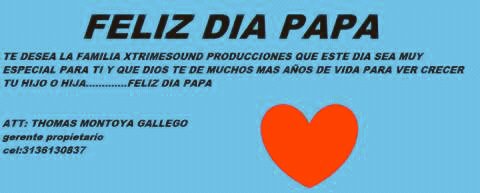 xtrimesound's tweet photo. Feliz dia papa #djthomas #@xtrimesound https://t.co/qfrYCCVOe1
