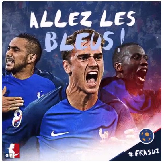 najatvb's tweet photo. Encore un beau match, vous nous avez fait vibrer, vivement les 8ème de finale à #Lyon ! #EURO2016 #FRASUI https://t.co/Edr9GZ2DhA