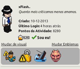 xflashhbb's tweet image. Meu visual novo no @HabboPTBR  :P
