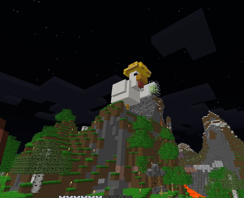 MineTechSMP's tweet image. Primera tematizacion que nuestro amigo el pollo recibe