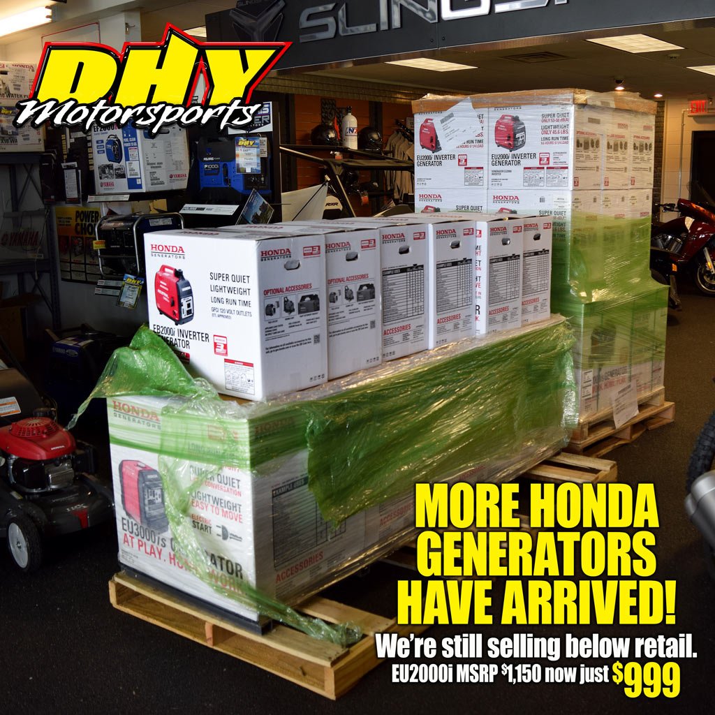 DHYNJ's tweet photo. Don't just sit & wait for power to return, we have the long running, #Honda #EU2000i #generator at #DHYMotorsports https://t.co/TZMxWL4Fy7