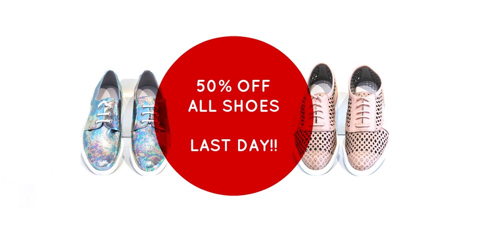 MayfairShoes's tweet photo. ALL SHOES = HALF PRICE 

LAST DAY! | Open 12 - 5 @shop124street https://t.co/53gej5BskB