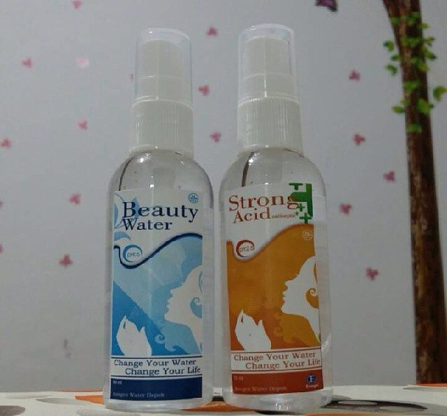 OneHourShop's tweet photo. Ready Stock: Beauty Water &amp; Strong Acid, tersedia dlm bbrp kemasan. #beautywatertangerang #kangenwater #codtangerang https://t.co/skDlomxfDo