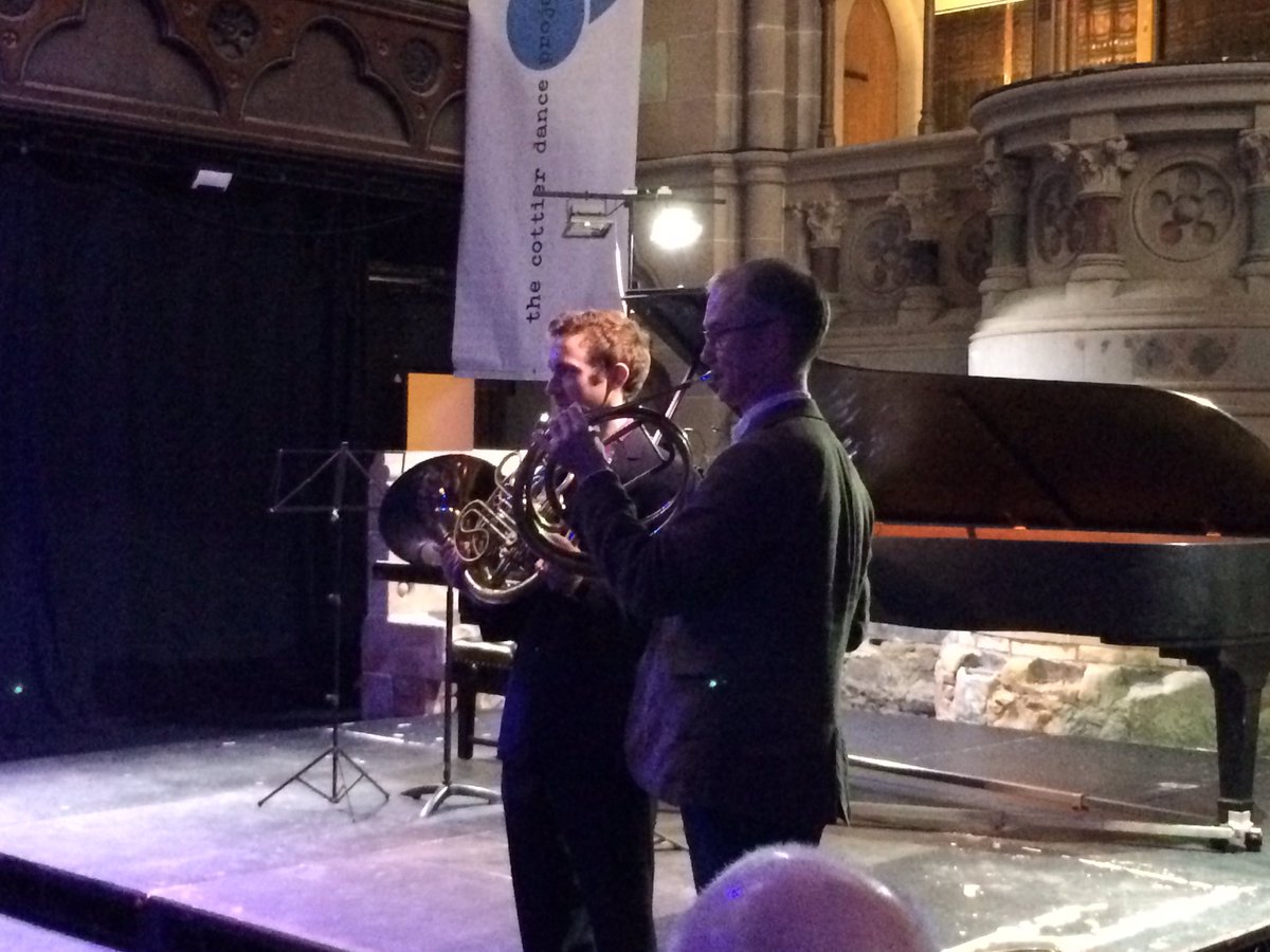 ChamberProject's tweet photo. Andy and Alec telling us more about the natural horn. #cottier2016 https://t.co/fFtXj29bxv