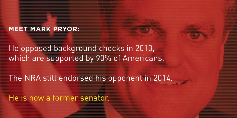 NYAGV1's tweet image. For Senators thinking about siding with the NRA over 90% of Americans: Don't get Pryor'ed. #yourepryored