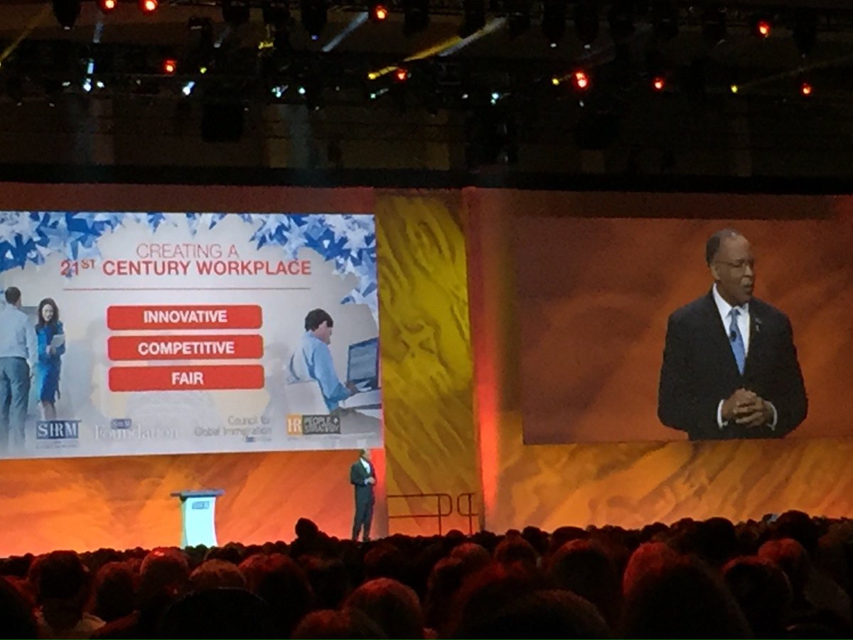 Global_imm's tweet photo. To compete and win in the 21st cen workplace, companies must be more creative -Hank Jackson @SHRM #21CenWork #CFGI16 https://t.co/JLgLyp4RQF
