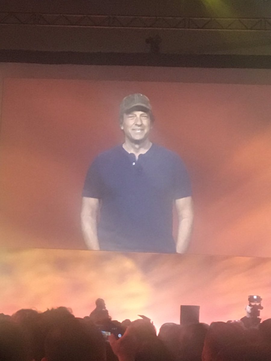 bashby78's tweet image. Mike Rowe talking about the new world of jobs at #SHRM16