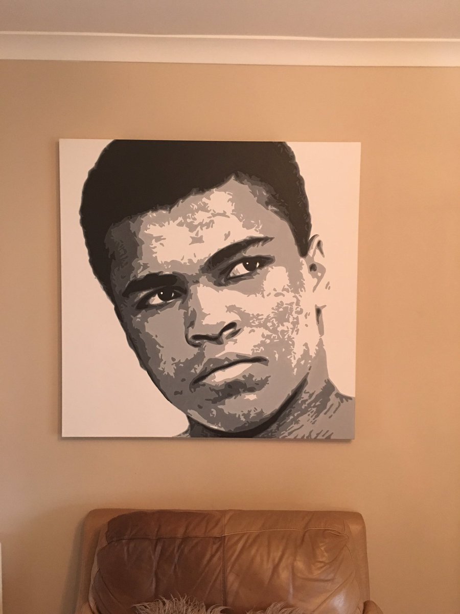 mooney_art's tweet photo. @MuhammadAli selling my huge 40x40 inch painting of "The Greatest" selling for £180 can you please RT https://t.co/KJgAnNFDHJ