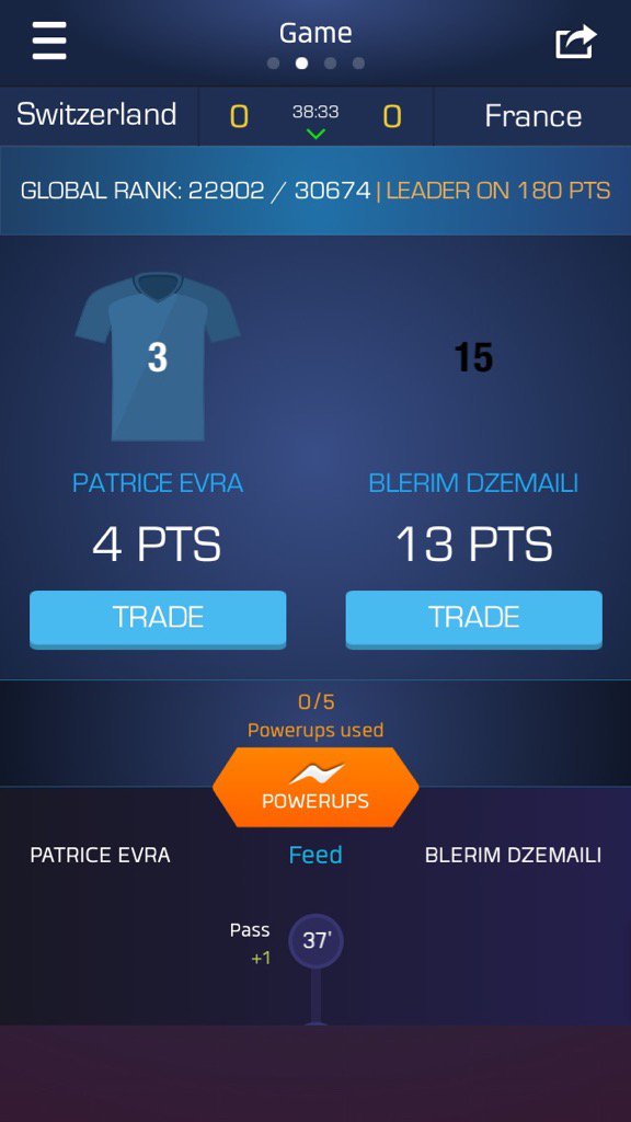 _TML_Updates's tweet image. I just drafted Patrice Evra &amp;amp; Blerim Dzemaili on @UltimateFanLive for #SUI v #FRA bnc.lt/m/LTnFcn6Lju