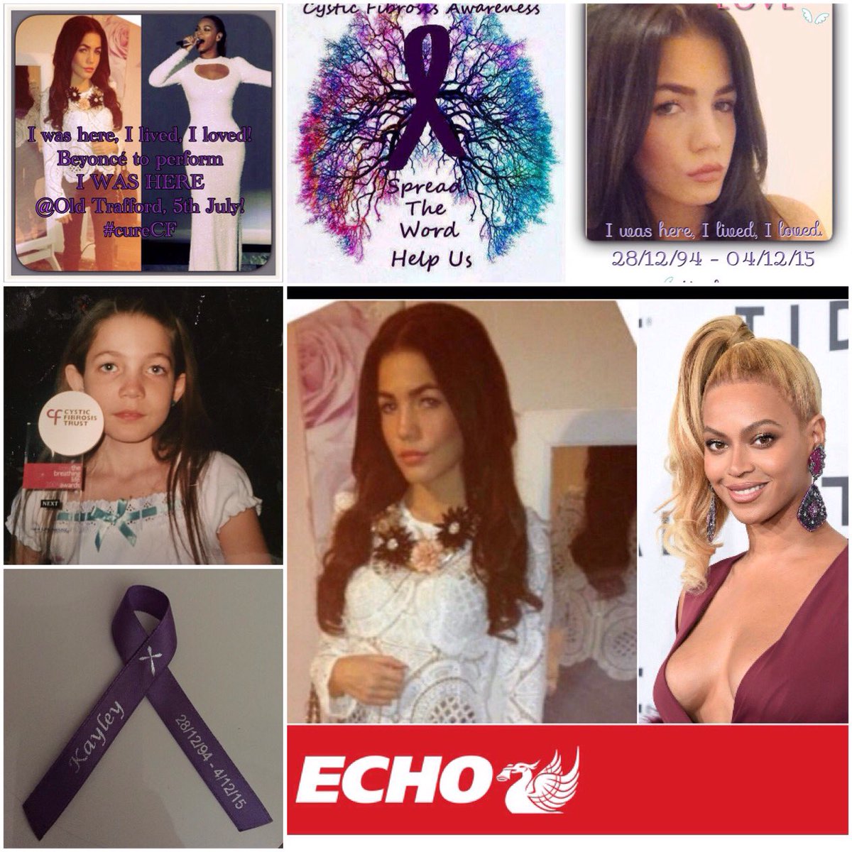 ChloeField3's tweet photo. @Beyonce Kay's last wish is for you to sing I WAS HERE 5th July 💜 https://t.co/ewNLMiV61U