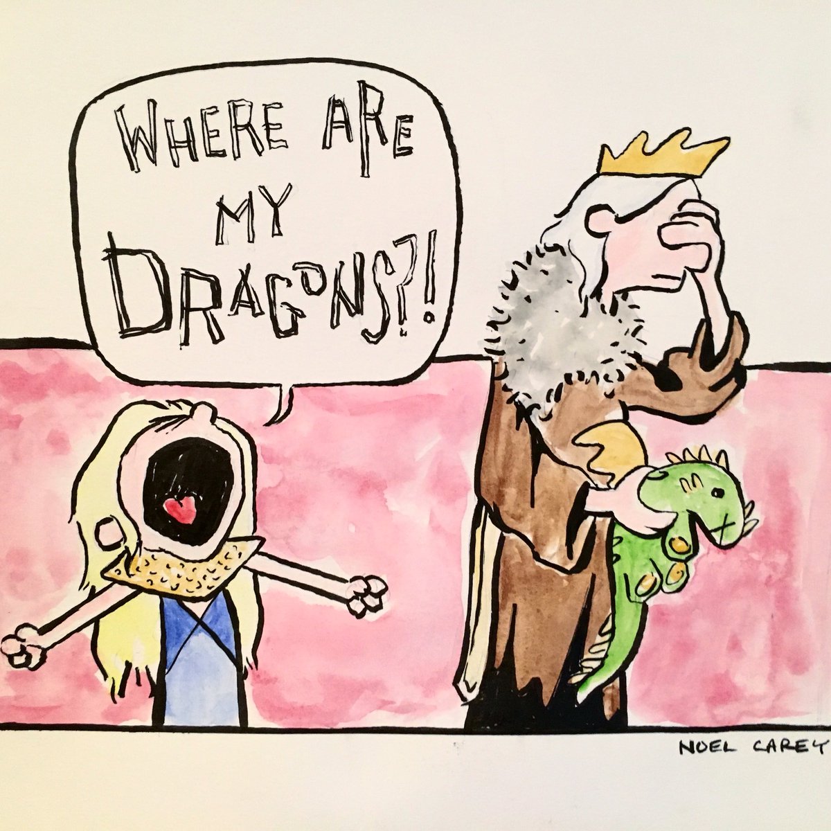 Happy Father's Day everyone! #gameofthrones #calvinandhobbes #mashup #illustration #daenerys #dragons #fathersday