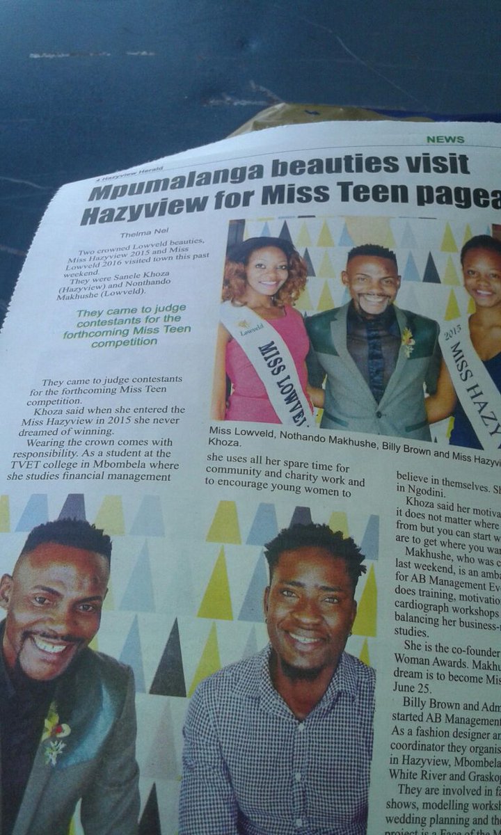 ABMan_Event_Com's tweet photo. History in making #MissHazyviewTeen2016 #ABManagement #MissHazyview2016 https://t.co/LLKLNPzecW