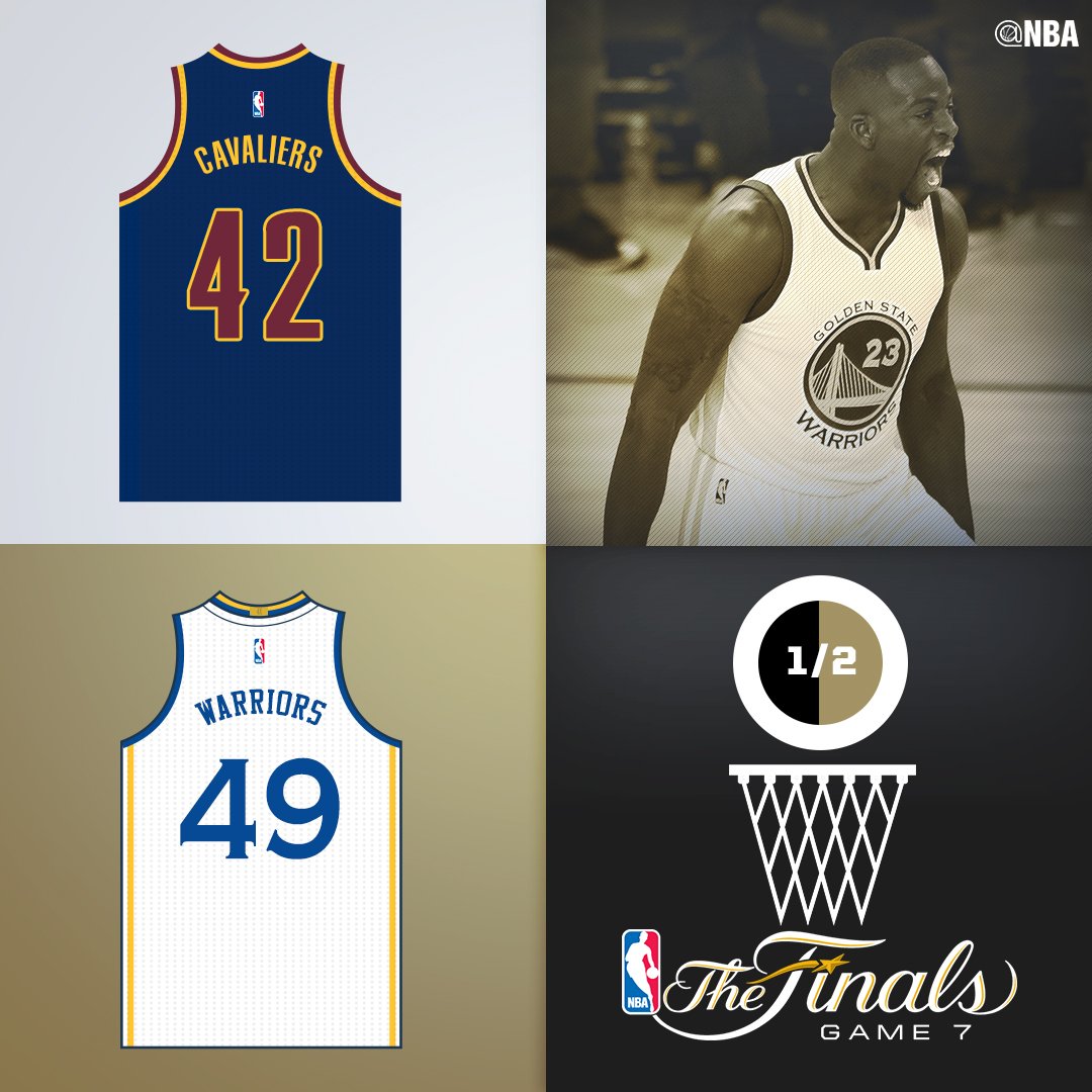 NBA's tweet photo. Draymond (22pts) is on a mission tonight. The @Warriors are up 49-42. LBJ keeping it close w/12-8-5. #NBAFinals https://t.co/TP4reNz2Q8