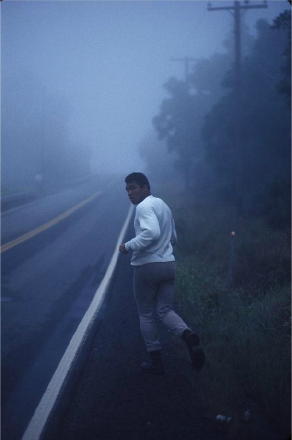 Muhammad Ali Training. Photograph by Ken Regan, 1974.