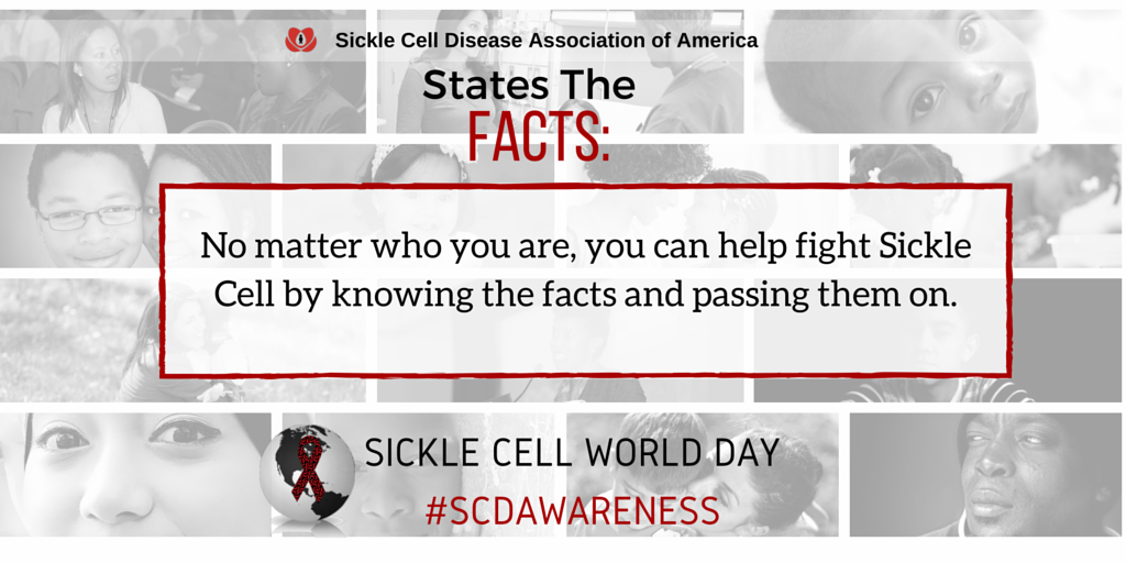 SCDAAorg's tweet photo. Pass it on! Sickle Cell World Day. #SCDAWARENESS #SCDAA #SickleCellAwareness #Facts https://t.co/LUdxBDqjuv