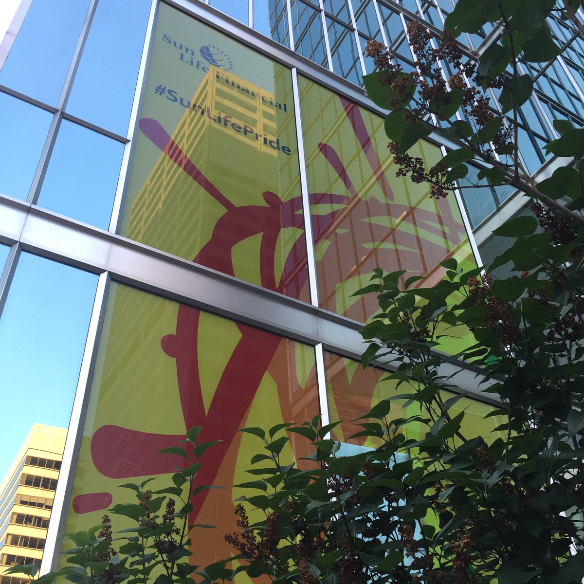 BTRSOUL's tweet photo. Showing our #SunLifePride Window artwork being installed at our Global Headquarters #Toronto @SunLifeCA @SunLifeUS https://t.co/FpjeHBv31n