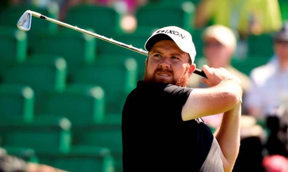 IndoSport's tweet image. Dustin Johnson birdies the ninth to get to -5, level with Lowry. indo.ie/sg2i301pPs0