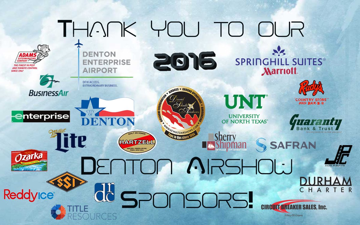 DentonAirshow's tweet photo. A huge thank you to all those who attended and our sponsors for making the #DentonAirshow possible! https://t.co/OhTnXUuqBg