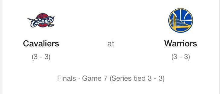 Come watch the #warriors vs #cavs tonight at 8! #NBAFinals #game7