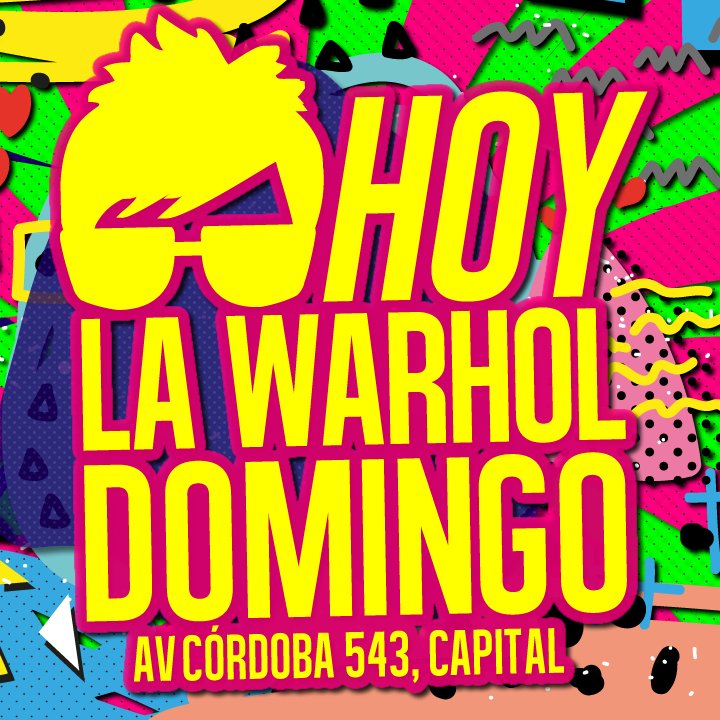 LaWarhol's tweet photo. HOY 🌈 #LaWarhol es FIESTA en PreFeriado! 🎉✨👯 DOMINGO es Edición Especial 👽 #BarraPromo 🍻🍸💞👄 https://t.co/SDUDZzdxYW https://t.co/cIDY9kkUPP