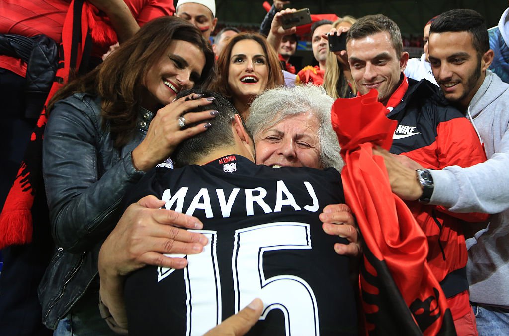 UEFAEURO's tweet photo. A moment to celebrate with the family...
#EURO2016 #ALB https://t.co/UoP7Nkio2c