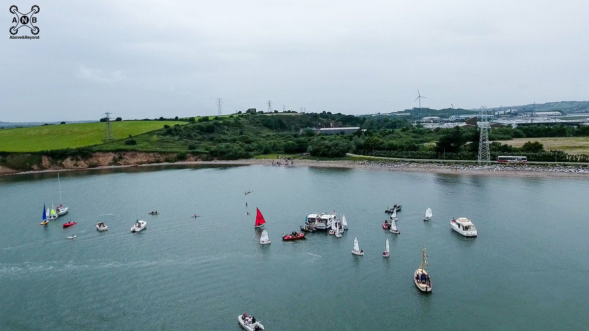 AandBDigital's tweet photo. Well done to @CHASECorkNews on their protest sail yesterday in #CorkHarbour 
Here's one of our shots from the air. https://t.co/r9C82lcnkn