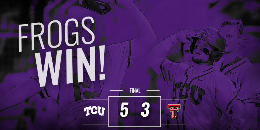 TCU_Baseball's tweet image. BALLGAME! TCU takes their first game of the 2016 #CWS 5-3. #GoFrogs #NEGU
