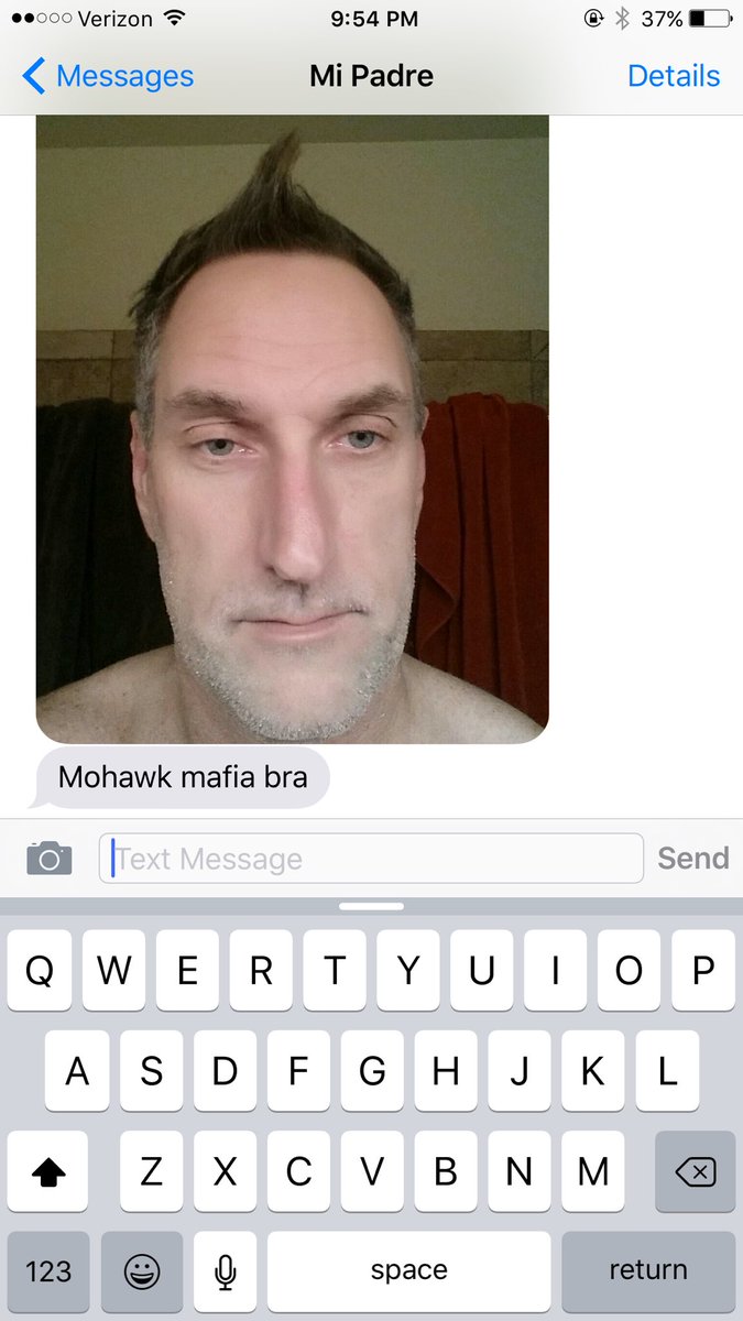 DMuterspaugh's tweet photo. Happy Fathers Day to the king of Mohawks #mohawkmafiabra https://t.co/xpy32AzCZc