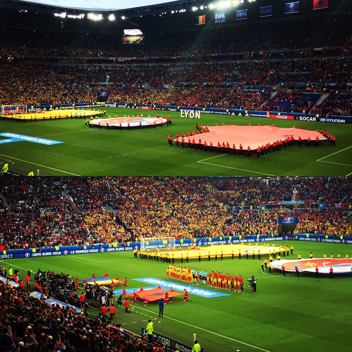 nighthaque's tweet photo. Had a blast at #ROMALB tonight in Lyon! #EURO2016 https://t.co/pabs0i6bHm