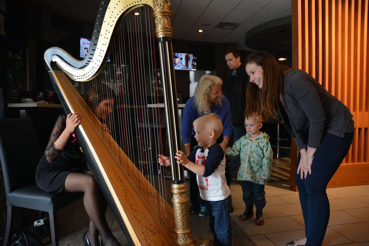 PlatesBuffet's tweet image. An #Edmonton renowned harpist graced us with some soft, eloquent music at our Grand Opening. #yegevents