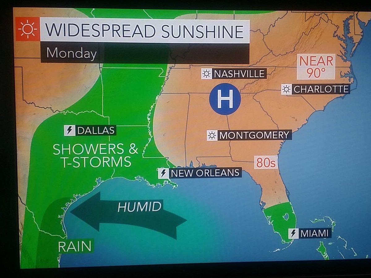 7steps2quit's tweet image. Widespread sunshine in the southeast. #Accuweather #wnnfans #kendisgibson #dianermacedo