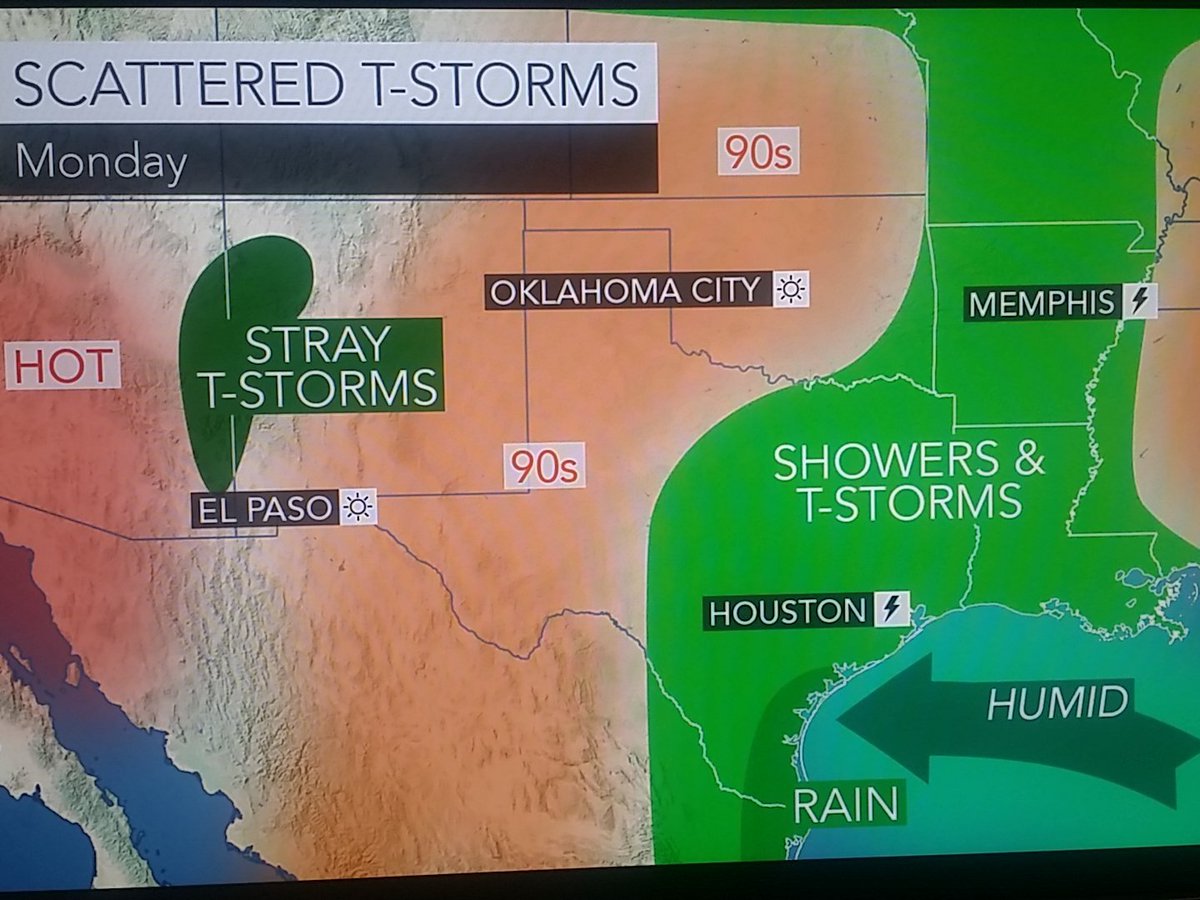 7steps2quit's tweet image. Scattered thunderstorms in the south central part of the country. #Accuweather #wnnfans #kendisgibson #dianermacedo