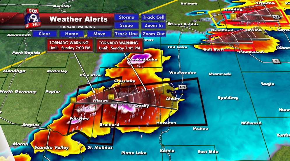 Mace Michaels on Twitter "Tornado reported near Merrifield, MN north