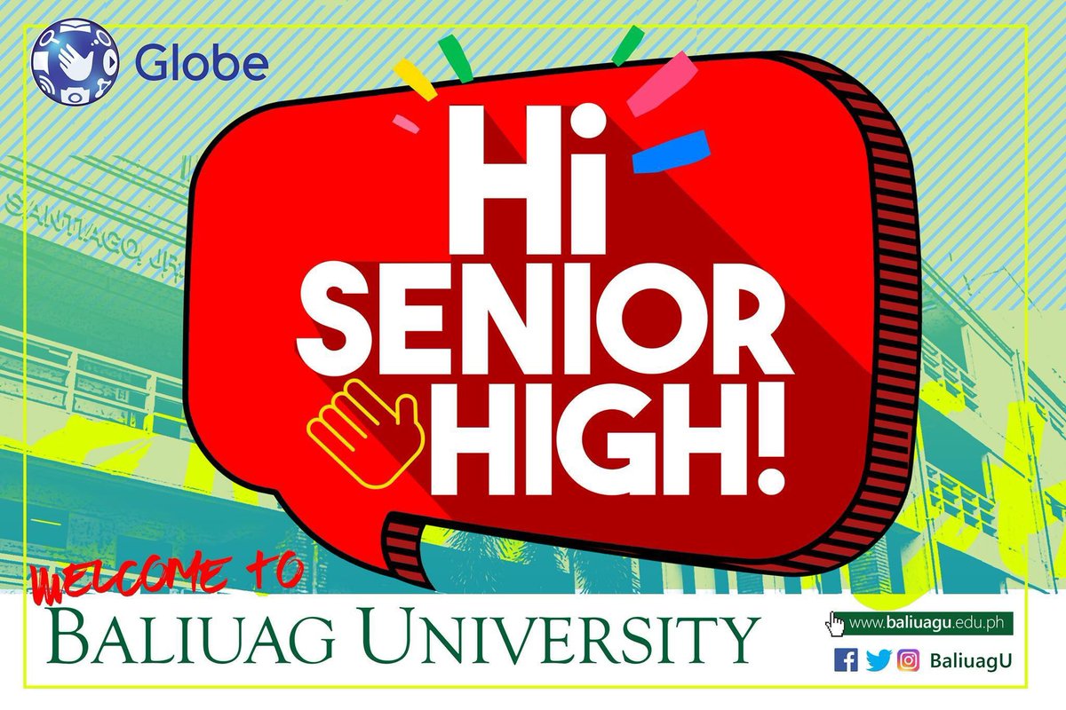 baliuagu's tweet photo. Hi Senior High! 👋🏻 Welcome to Baliuag University! #BUFirstDayHi https://t.co/Rof91HFcPQ