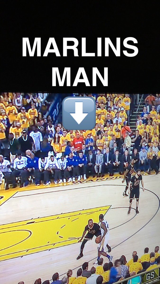 Marlins Man Spotter on X: Marlins Man has been spotted at Game 7 of the NBA  Finals at Oracle Arena! (6/19/16)  / X