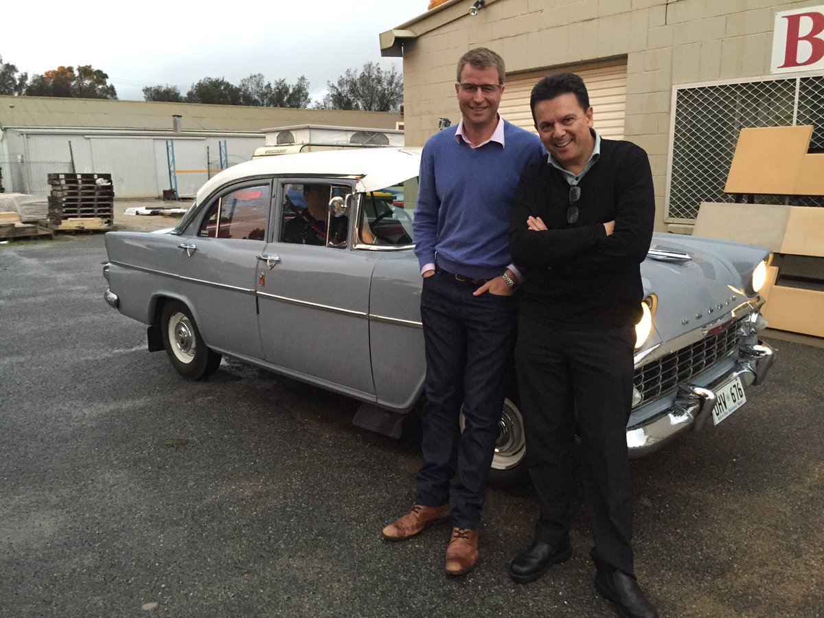 davidlipson's tweet image. Anti-politician or super-politician? @Nick_Xenophon takes us for a spin in a '61 EK Holden #PollPosition @Lateline