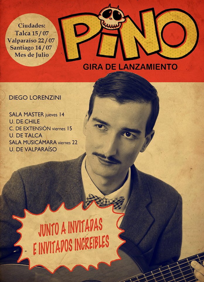 sellocarbon's tweet image. Diego Lorenzini presentará #PINO en una gira por Valpo, Talca y Santiago. MAÑANA, el disco en plataformas digitales!