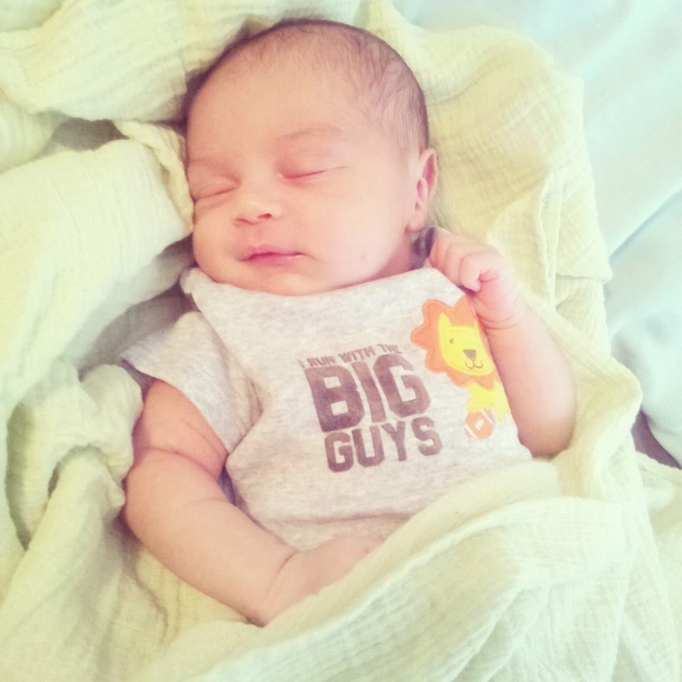 Our little Leo, all cozied up.