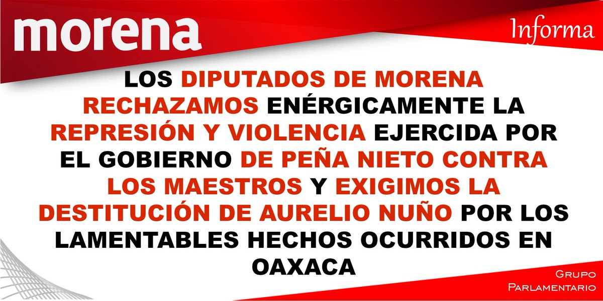 molotovmx's tweet photo. SOLO UN PARTIDO HA SALIDO A DEFENDER A LA GENTE! AL PUEBLO! A LOS MAESTROS...! A EXIGIR LA RENUNCIA DE @aurelionuno https://t.co/whPfyGCLuK