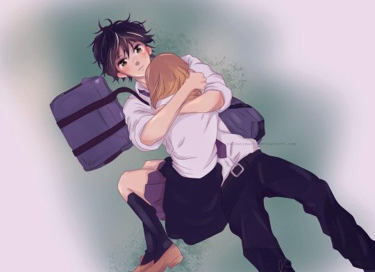 Anime carrying on back