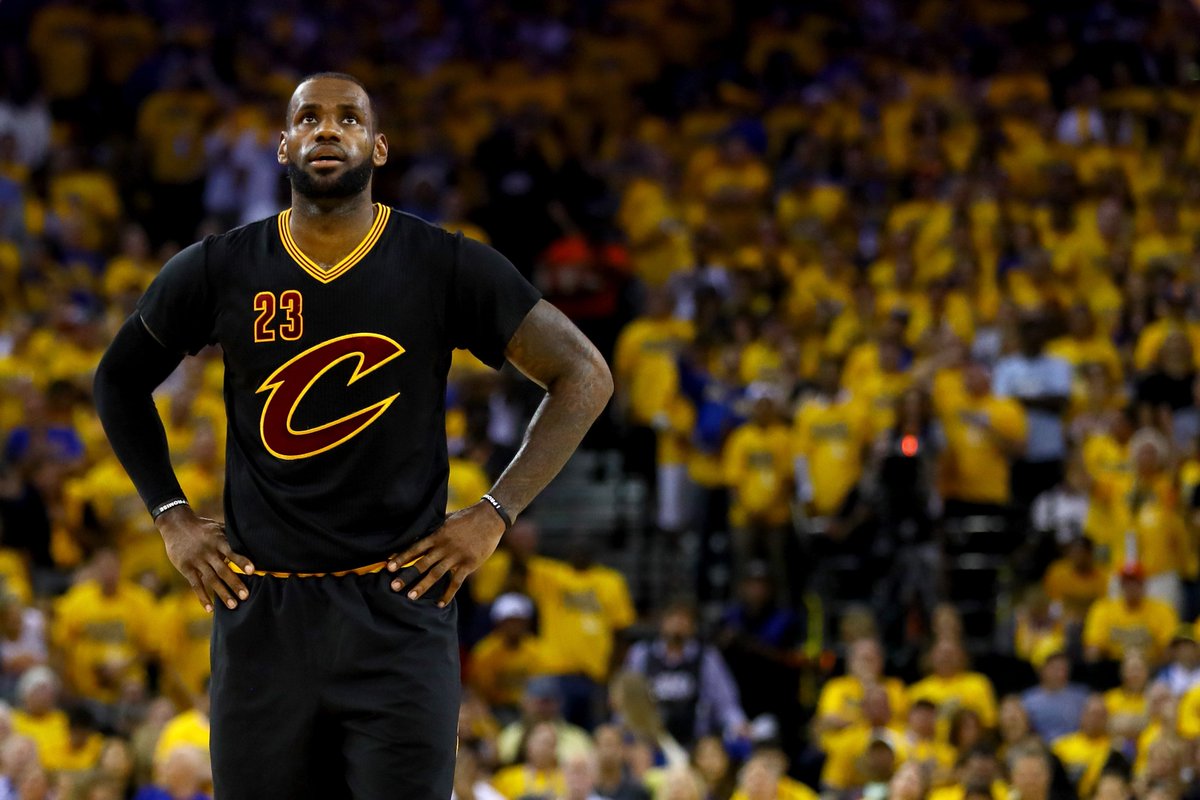 NBA's tweet photo. How did LeBron block that? #Game7 of the #NBAFinals coming down to the wire on ABC. 89-89 w/ 1:09 left. https://t.co/TmbrakOM5j