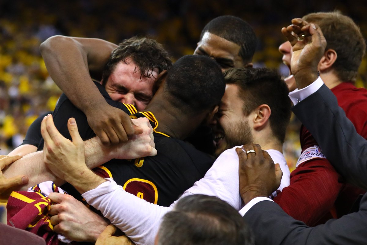 FOXSports's tweet photo. That moment you just ended a 52 year drought and brought your city a championship. #NBAFinals #Game7 https://t.co/eQVBRCIR0U
